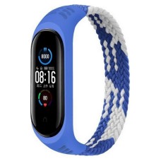 Ремінець Xiaomi Mi Band 5, Mi Band 6, BeCover Elastic Nylon, Blue-White, Синій