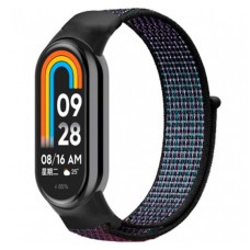 Ремінець Xiaomi Mi Band 8, Nylon, Black-Blue, Чорний