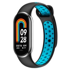 Ремінець Xiaomi Mi Band 8, BeCover Nike, Black-Blue, Чорний