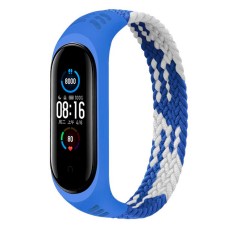 Ремінець Xiaomi Mi Band 5, Mi Band 6, BeCover Elastic Nylon, Blue-White, Синій