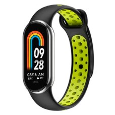 Ремінець Xiaomi Mi Band 8, BeCover Nike, Black-Green, Чорний