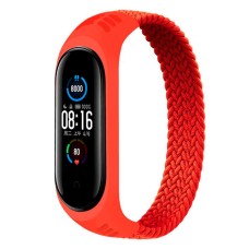 Ремінець Xiaomi Mi Band 5, Mi Band 6, BeCover Elastic Nylon, Червоний