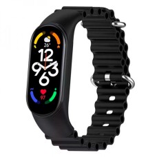 Ремінець Xiaomi Mi Band 5, Mi Band 6, Ocean Band, Чорний