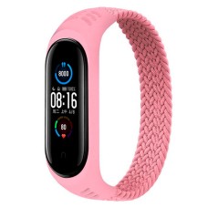 Ремінець Xiaomi Mi Band 5, Mi Band 6, BeCover Elastic Nylon, Рожевий