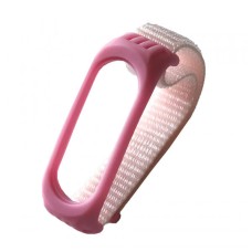 Ремінець Xiaomi Mi Band 3, Mi Band 4, Silicone Nylon, Light Pink, Рожевий