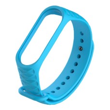 Ремінець Xiaomi Mi Band 3, Mi Band 4, Silicone, Light Blue, Блакитний