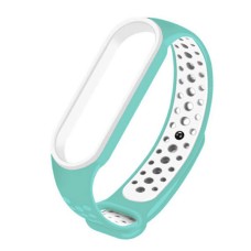 Ремінець Xiaomi Mi Band 5, Mi Band 6, Sport Band, Блакитний З Білим, Блакитний