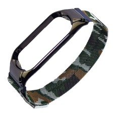 Ремінець Xiaomi Mi Band 3, Mi Band 4, Milanese loop, Камуфляжний, Зелений
