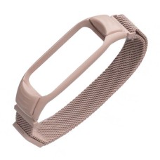 Ремінець Xiaomi Mi Band 3, Mi Band 4, Milanese loop, Пудровий, Рожевий