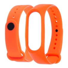 Ремінець Xiaomi Mi Band 3, Mi Band 4, Silicone Band, Світло-Помаранчевий, Помаранчевий