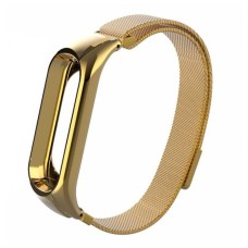 Ремінець Xiaomi Mi Band 3, Mi Band 4, Milanese loop, Золотий