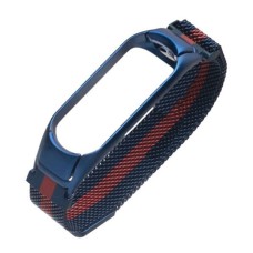Ремінець Xiaomi Mi Band 3, Mi Band 4, Milanese loop, Синій З Червоним, Синій