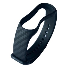 Ремінець Xiaomi Mi Band 3, Mi Band 4, Silicone Band, Carbon, Чорний