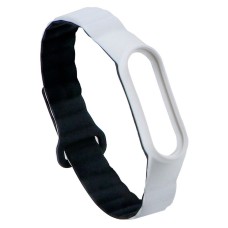 Ремінець Xiaomi Mi Band 3, Mi Band 4, Silicone Link, White-Black, Білий