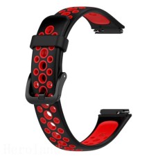 Ремінець Band 7, Honor Band 7, BeCover Nike, Black-Red, Чорний