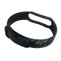 Ремешок Xiaomi Mi Band 3, Mi Band 4, Silicone, Хаки, Черный