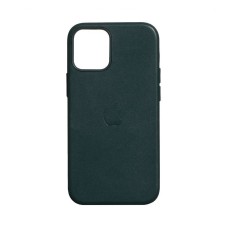 Чохол Apple iPhone 12, iPhone 12 Pro, Leather Case Color, Темно-зелений, MagSafe, Зелений