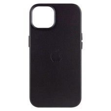 Чохол Apple iPhone 14, Leather Case Color, MagSafe, Чорний