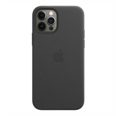 Чохол Apple iPhone 12, iPhone 12 Pro, Leather Case Color, Чорний