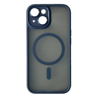 Чехол Apple iPhone 15, Rock Guard Touch, MagSafe, Titanium Blue, Синий