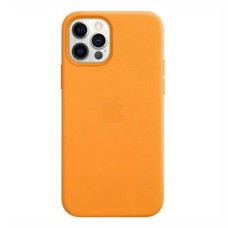 Чохол Apple iPhone 12 Pro Max, Leather Case Color, California Poppy, Помаранчевий