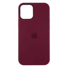 Чохол Apple iPhone 12 Mini, Silicone Classic Case, MagSafe, Бордовий