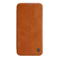 Чохол-книжка Apple iPhone XS Max, Nillkin Qin leather case, Коричневий