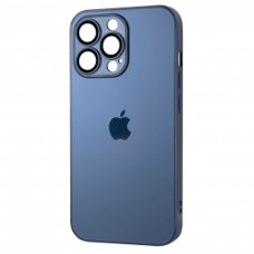 Чохол Apple iPhone 14 Pro, AG-Glass, Navy Blue, MagSafe, Синій