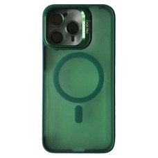 Чохол Apple iPhone 12 Pro, Matte Fortable Camera Lens, Dark Green, MagSafe, Зелений