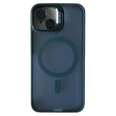 Чохол Apple iPhone 12, Matte Fortable Camera Lens, Dark Blue, MagSafe, Синій