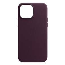 Чохол Apple iPhone 13 Pro, Leather Case Color, Dark Cherry, MagSafe, Червоний