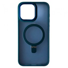 Чохол Apple iPhone 15 Pro, Matte Ring, Dark Blue, MagSafe, Синій