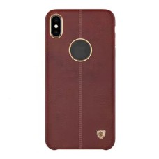 Чохол Apple iPhone XS Max, Nillkin Englon Leather Cover, Коричневий