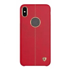 Чохол Apple iPhone XS Max, Nillkin Englon Leather Cover, Червоний