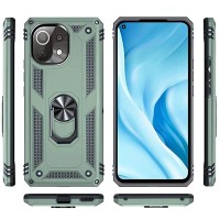 Чехол Xiaomi Mi 11 Lite, BeCover Military, Dark Green, Зеленый