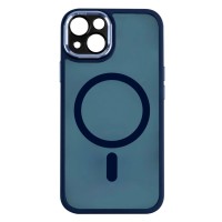 Чехол Apple iPhone 15, Calais, MagSafe, Dark Blue, Синий