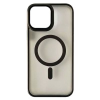 Чехол Apple iPhone 15, Perfect Case, MagSafe, Titanium Black, Черный
