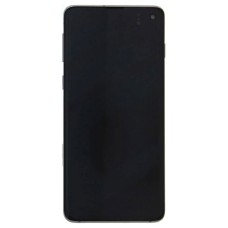 Дисплей Samsung G973 Galaxy S10, з сенсором, з рамкою, IPS, Чорний