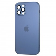 Чохол Apple iPhone 12 Pro Max, AG-Glass, Navy Blue, MagSafe, Синій