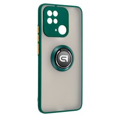 Чохол Xiaomi Redmi 10C, Armorstandart Frosted Matte Ring, Dark Green, Зелений