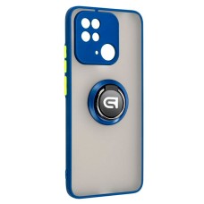 Чохол Xiaomi Redmi 10C, Armorstandart Frosted Matte Ring, Navy Blue, Синій