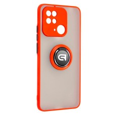 Чохол Xiaomi Redmi 10C, Armorstandart Frosted Matte Ring, Червоний