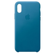 Чохол Apple iPhone XS Max, Leather Case Color, Cod Blue, Синій