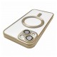 Чохол Apple iPhone 15, Metallic Full Camera Matte, MagSafe, Золотий