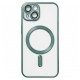 Чохол Apple iPhone 15, Metallic Full Camera Matte, MagSafe, Зелений