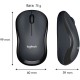 Мышь Logitech M220 Silent Charcoal Black (910-004878)
