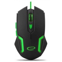 Миша Esperanza MX205 FIGHTER Black/Green (EGM205G)