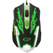 Миша Esperanza MX405 CYBORG Black/Green (EGM405)