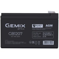Батарея для ДБЖ Gemix GB1207 Black