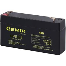 Батарея для ДБЖ Gemix LP6-1.3 6V 1.2Ah Black
